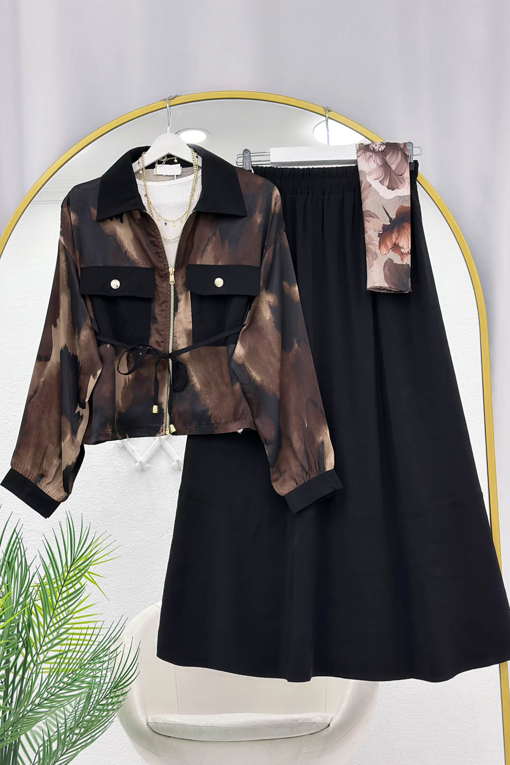 FLOŞ SATEN PREMİUM ETEKLİ TAKIM