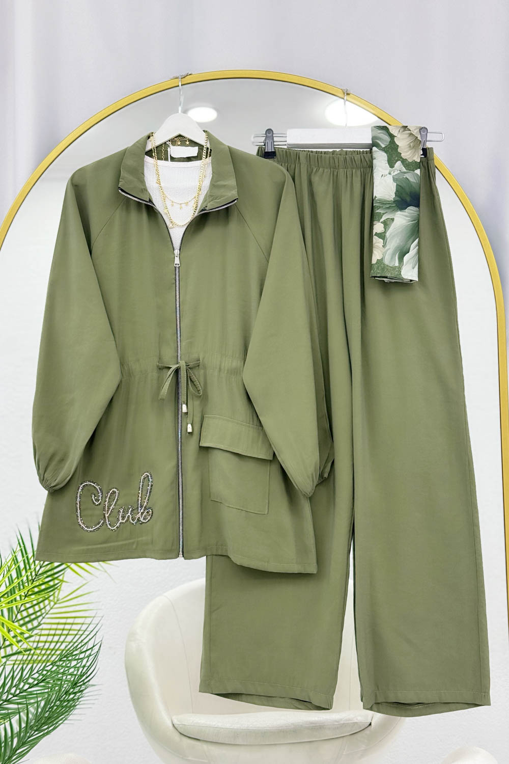 CEKETİ SİMLİ NAKIŞLI TENSEL İKİLİ TAKIM