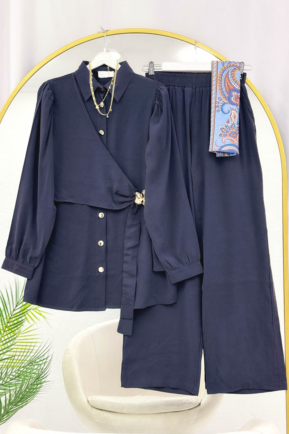 GOLD TOKALI YAN BAĞLAMA TENSEL TAKIM