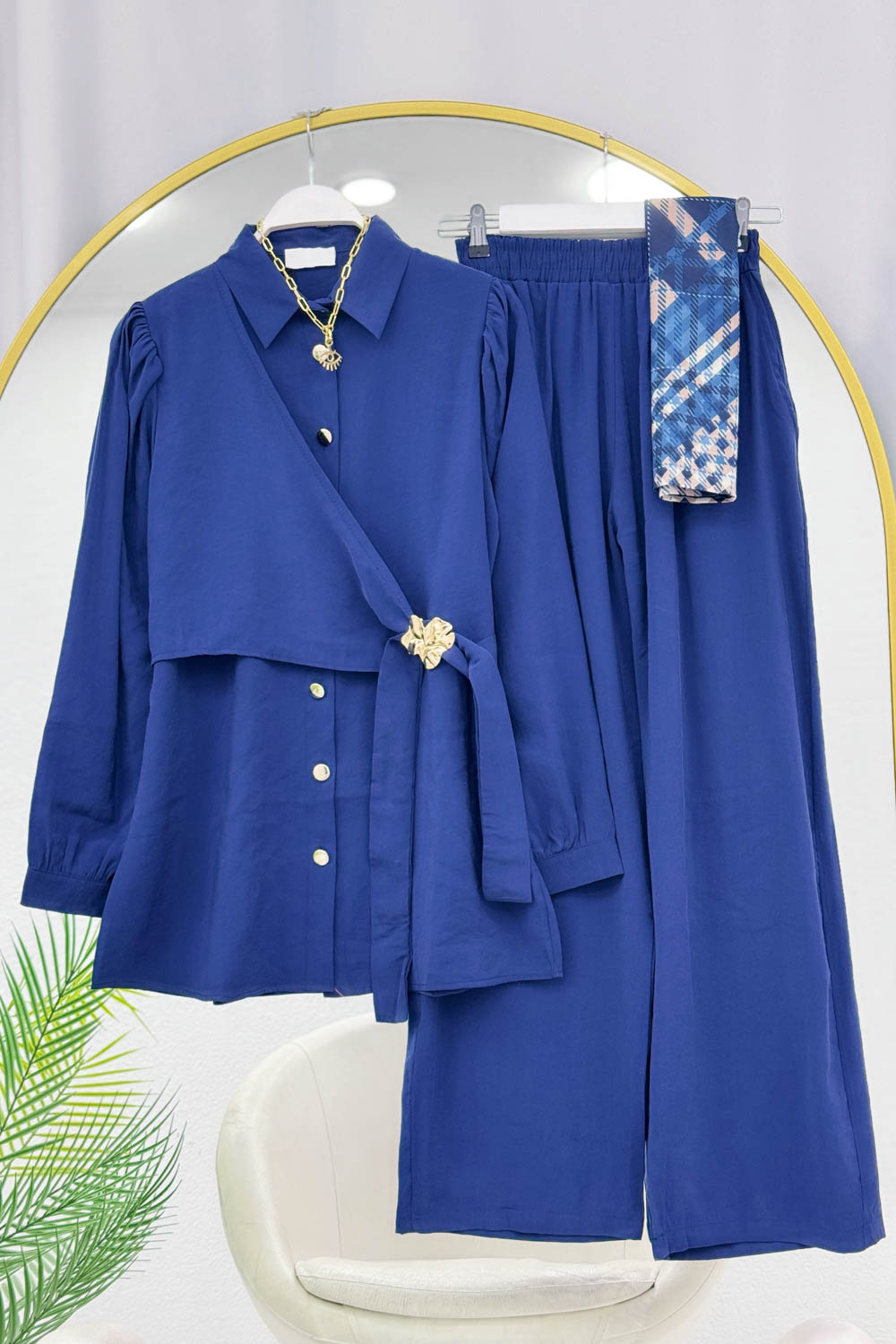 GOLD TOKALI YAN BAĞLAMA TENSEL TAKIM