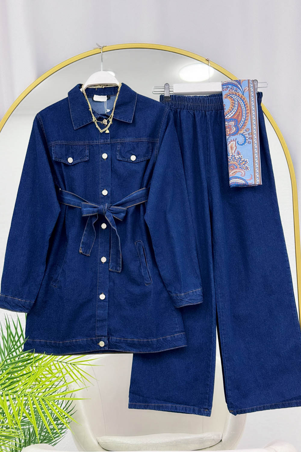 SAHTE CEP DETAYLI KADIN KOT TAKIM