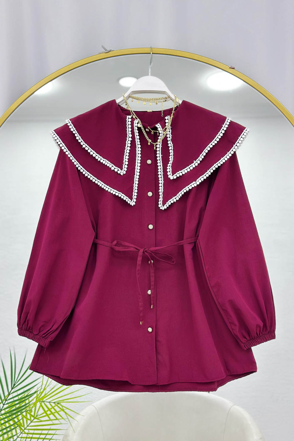 YAKASI ÇİFT KATLI PITPIT FİSTO GÖMLEK