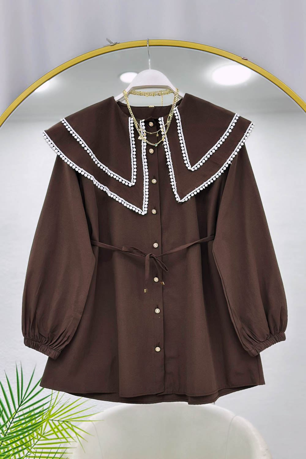 YAKASI ÇİFT KATLI PITPIT FİSTO GÖMLEK