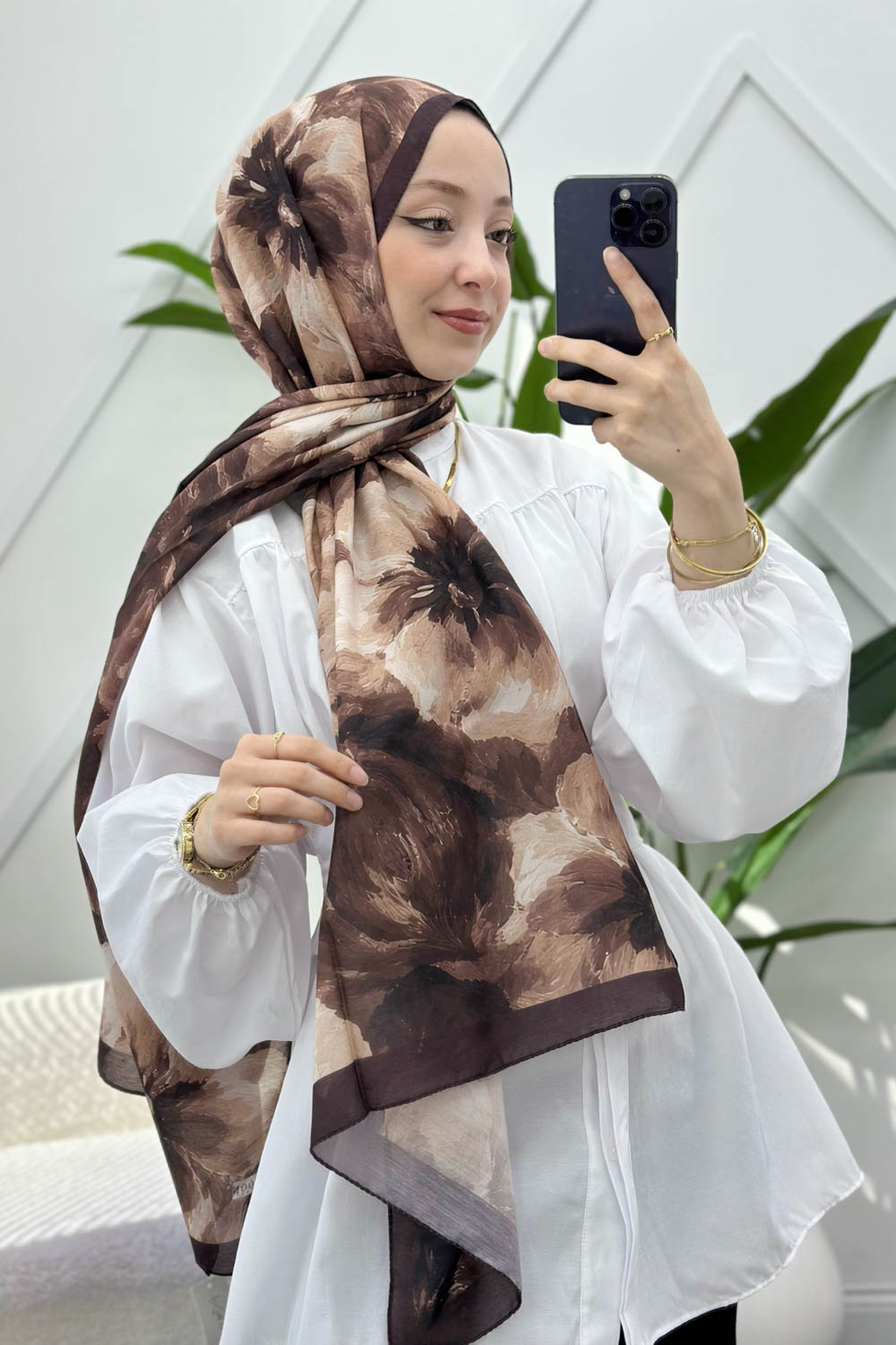 KAHVERENGİ SERİSİ PAMUK ŞAL SERİSİ