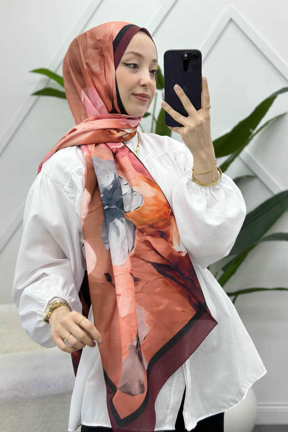 MANOLYA DESENLİ PAMUK ŞAL SERİSİ