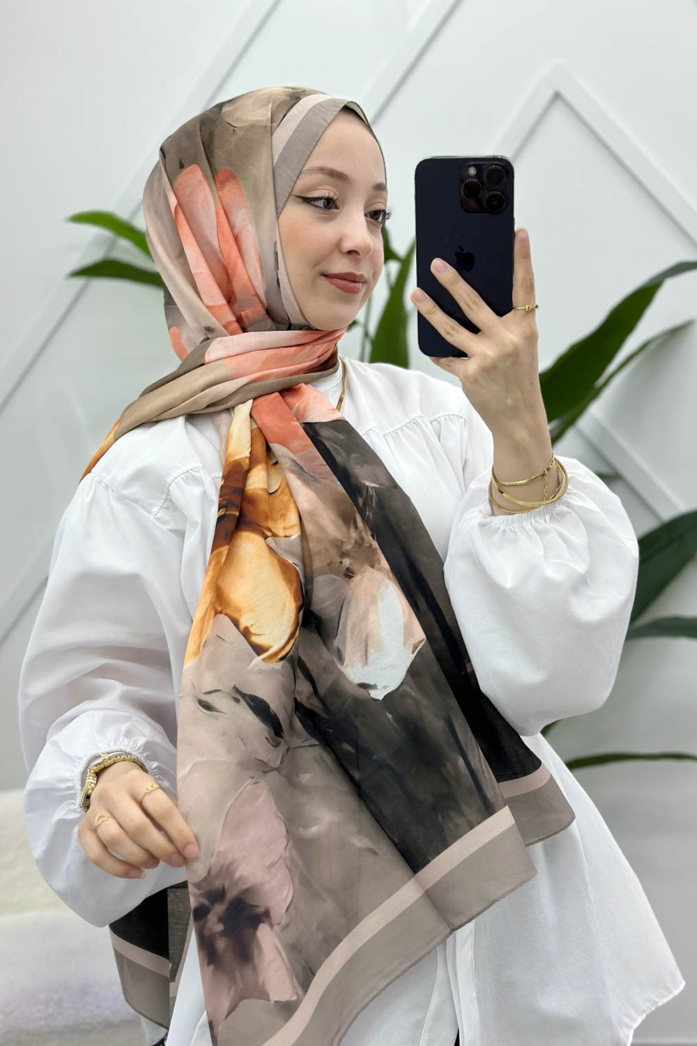 MANOLYA DESENLİ PAMUK ŞAL SERİSİ