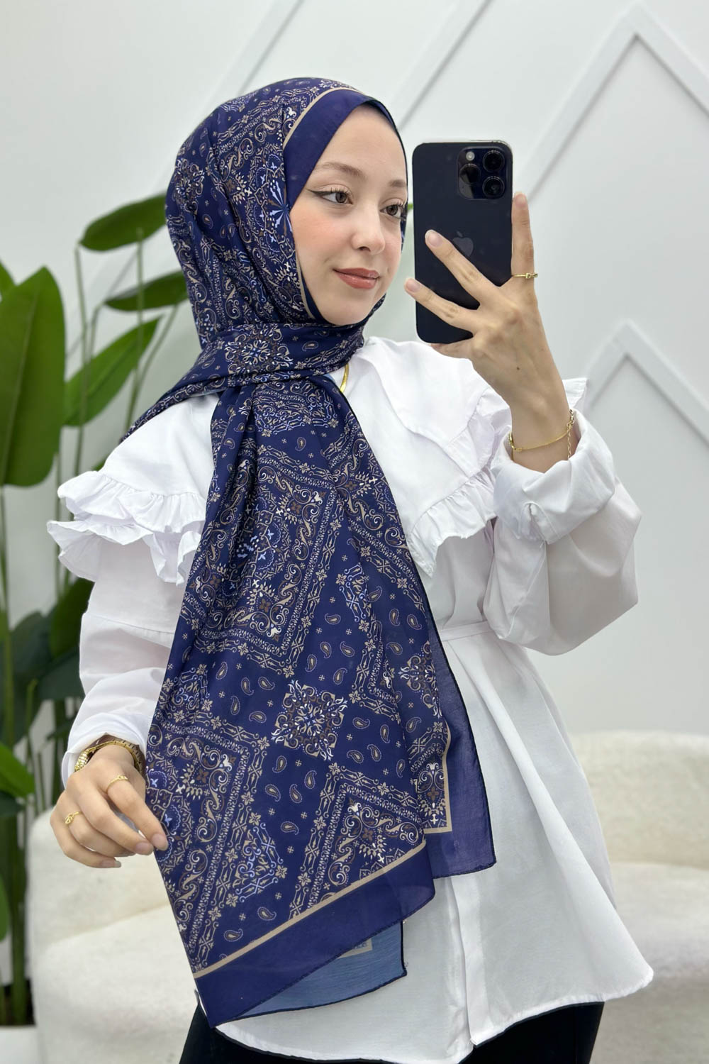 SOFT PAMUK ETNİK DESEN ŞAL