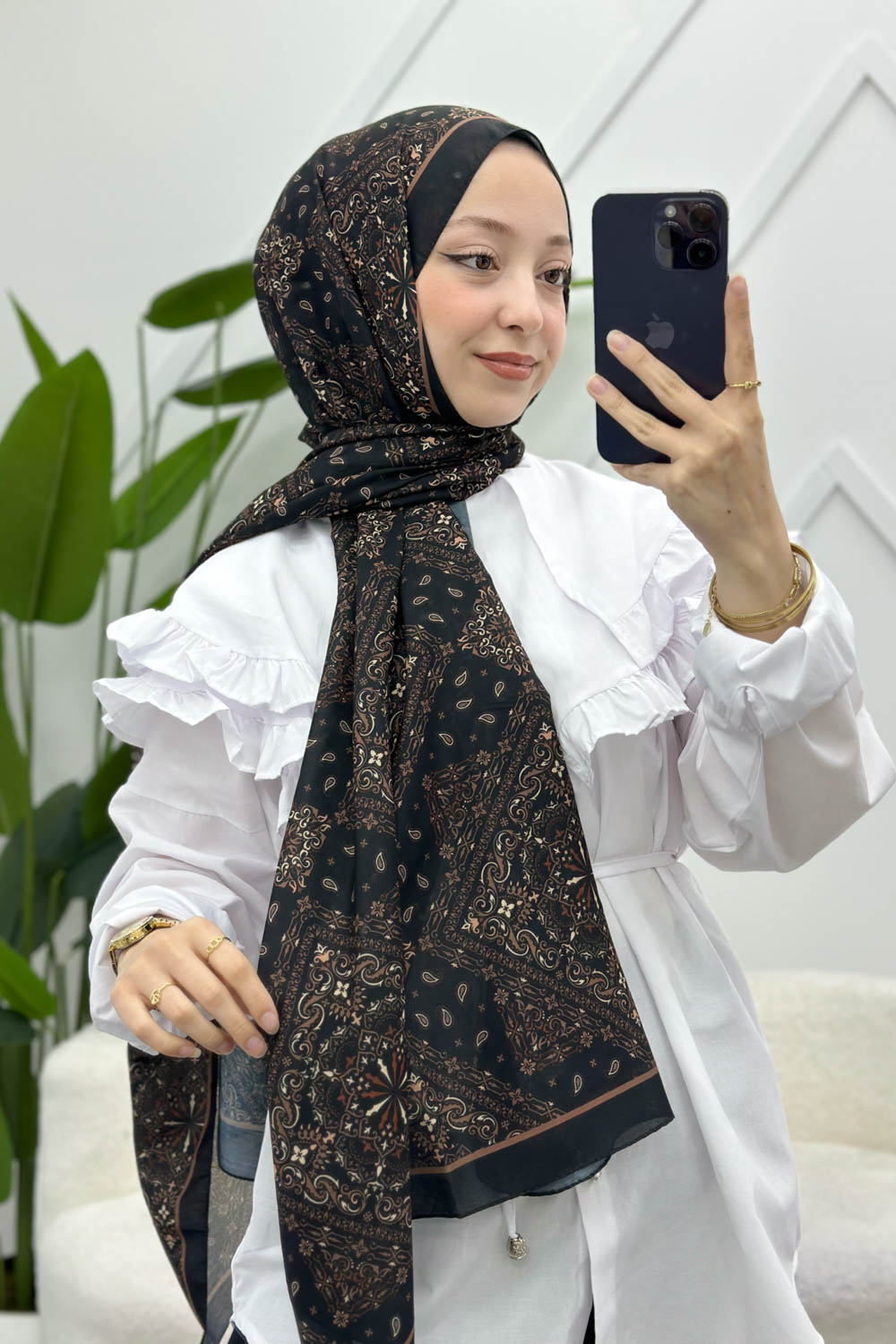 SOFT PAMUK ETNİK DESEN ŞAL