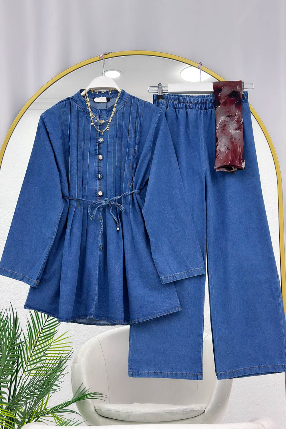 PENS DETAYLI KADIN KOT TAKIM