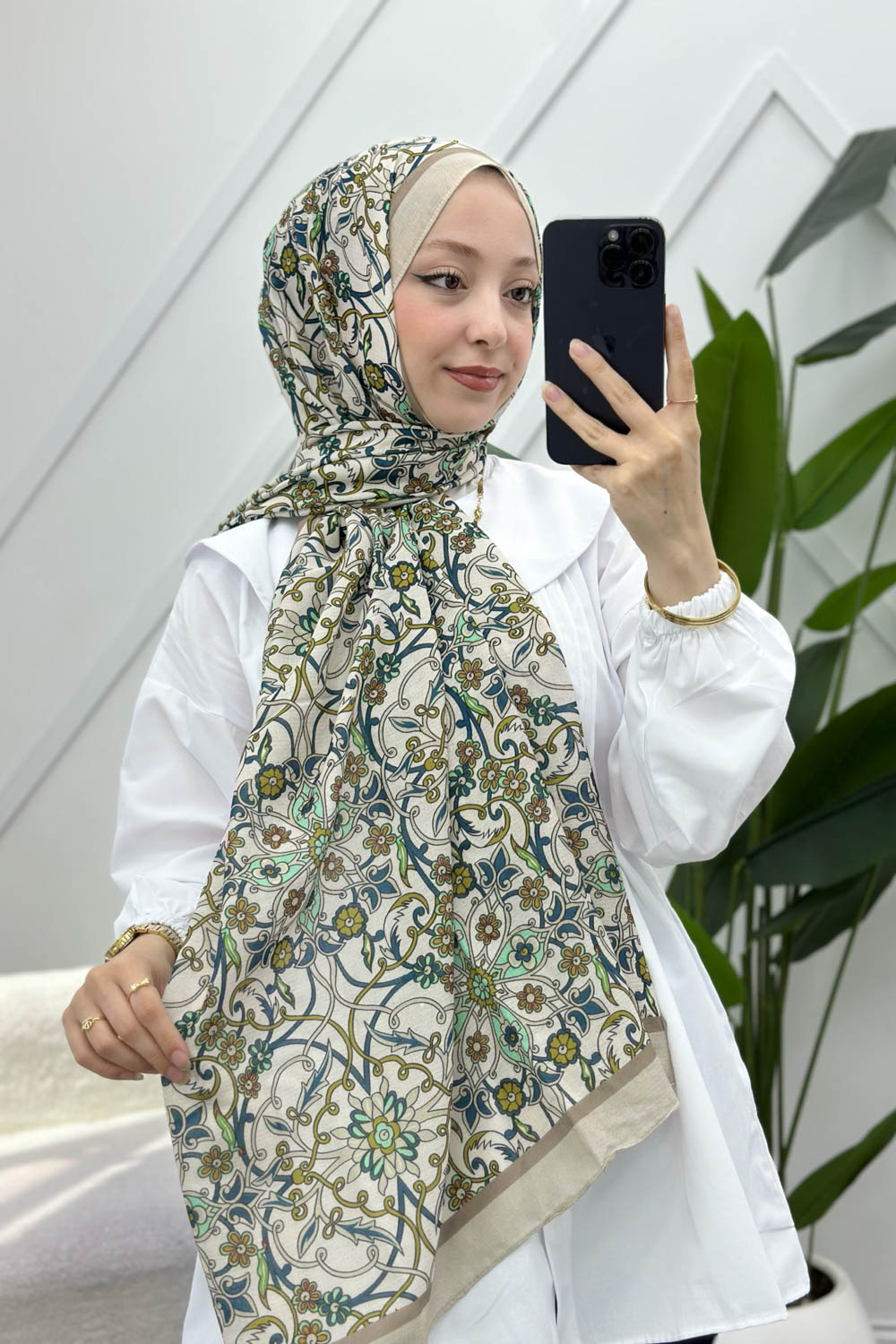 ÇİNİ DESENLİ ŞAL