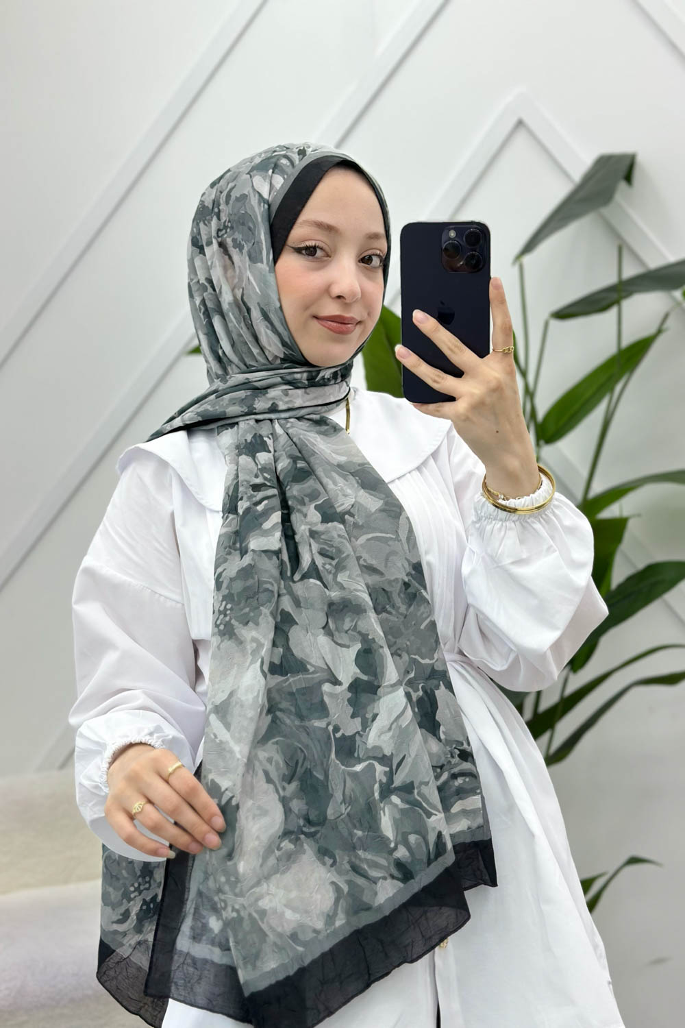 ÇARKIFELEK ÇİÇEĞİ DESENLİ BAMBU KRAŞ ŞAL