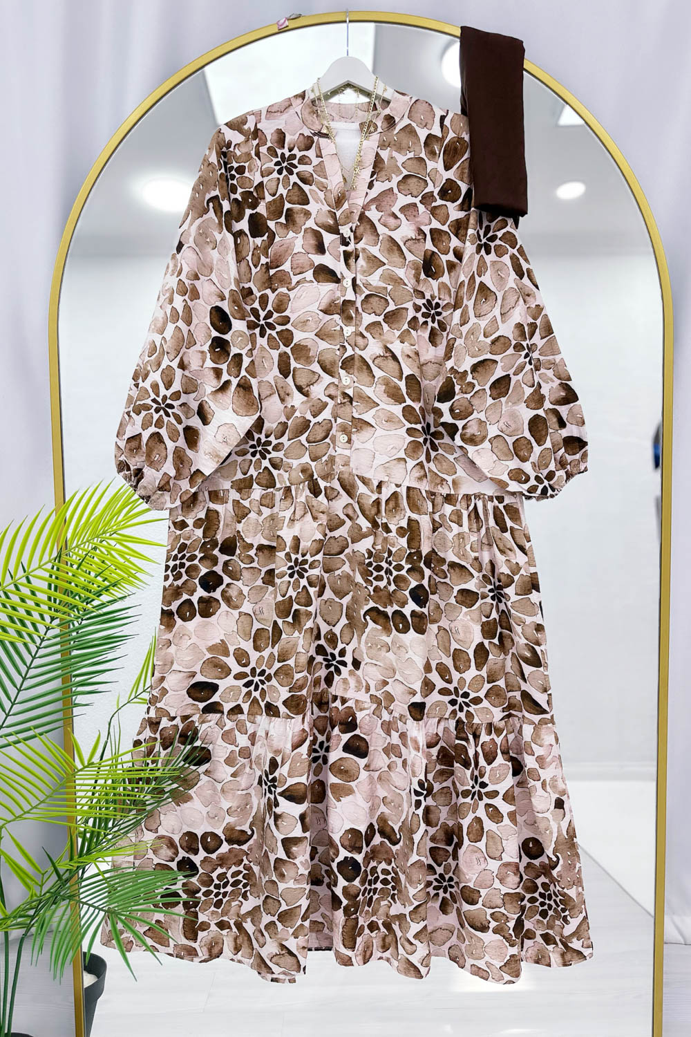 ALAÇATI MODEL OVERSİZE KESİM MNGO KUMAŞ ELBİSE