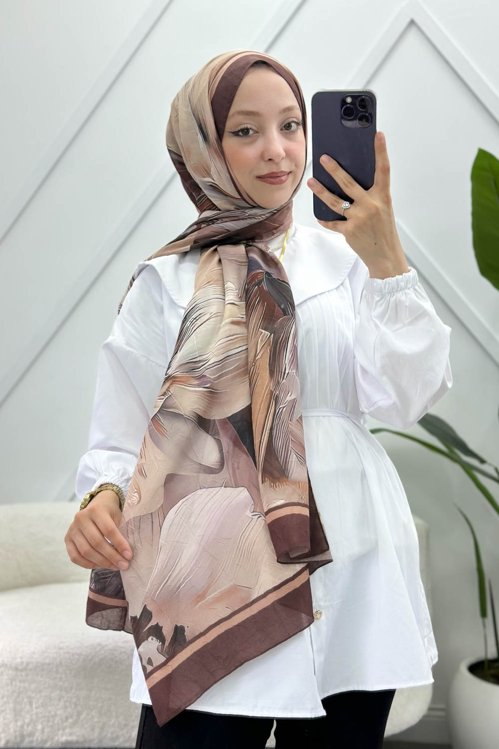 ÇİZGİ DESEN PAMUK SOFT ŞAL