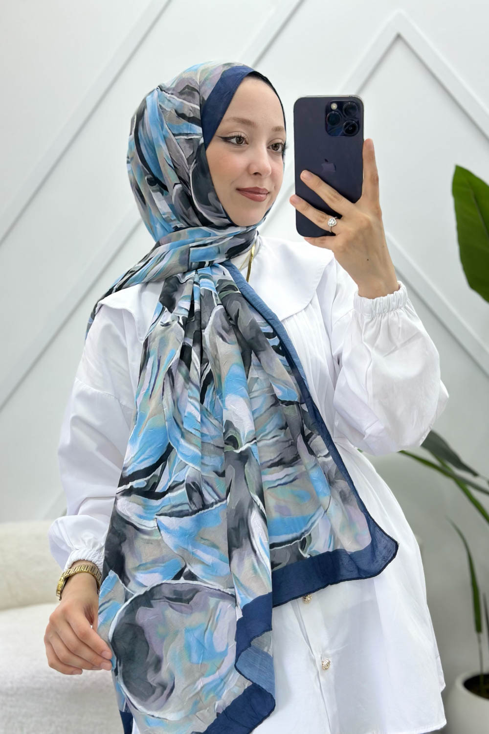 ORKİDE DESEN PAMUK SOFT ŞAL