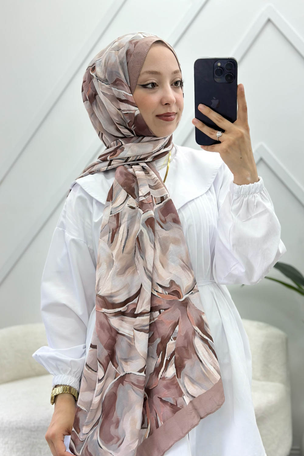 ORKİDE DESEN PAMUK SOFT ŞAL