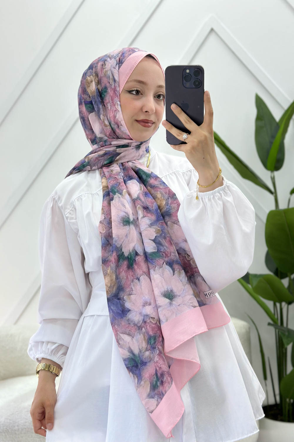NİLÜFER DESEN PAMUK SOFT ŞAL