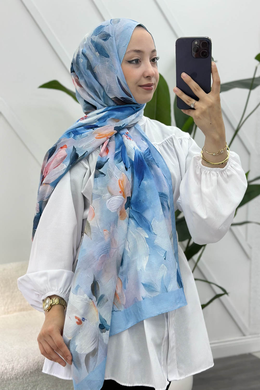 MENEKŞE  DESEN PAMUK SOFT ŞAL