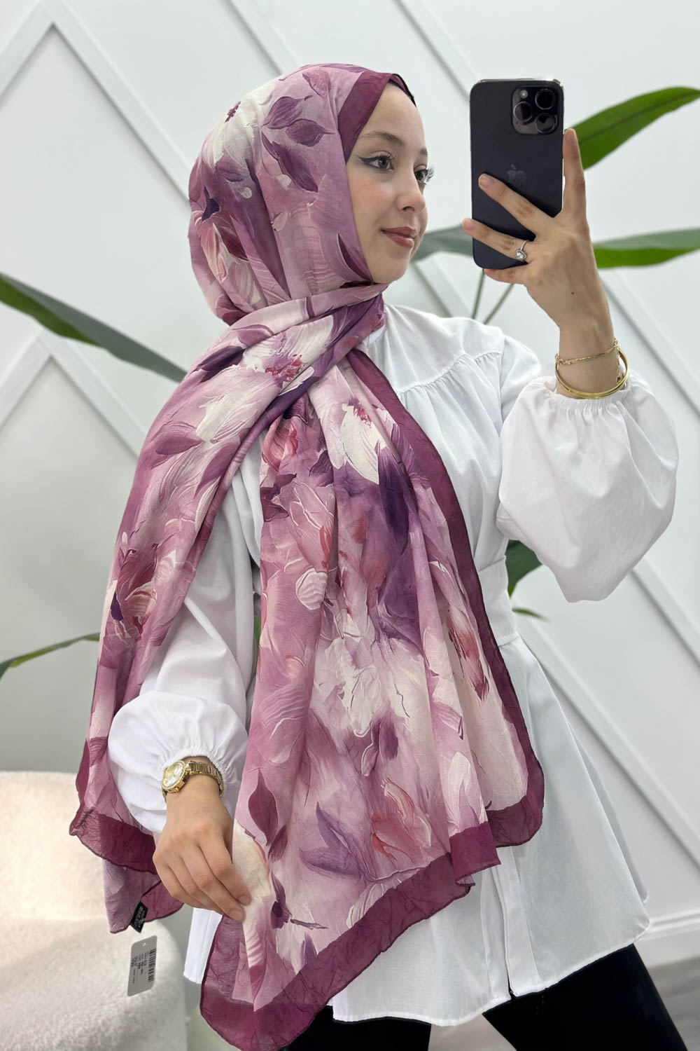MENEKŞE  DESEN PAMUK SOFT ŞAL