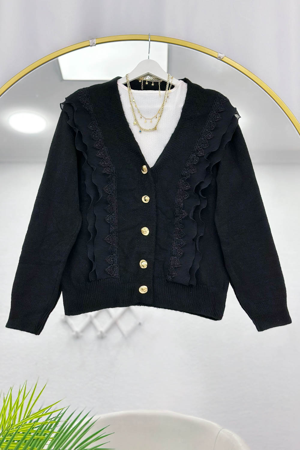 GÜPÜR VE FIRFIR DETAYLI ANGORA HIRKA
