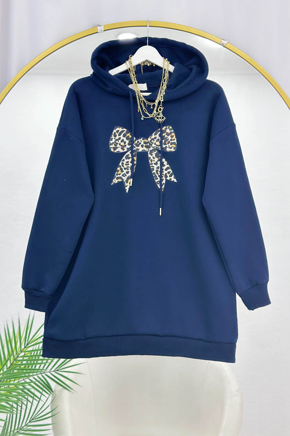 KAPŞONLU LEOPAR FıYONLU 3 İPLİK SWAET