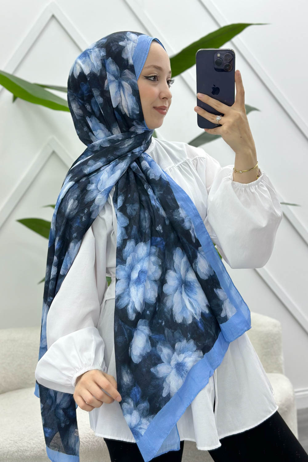 NİLÜFER DESEN PAMUK SOFT ŞAL