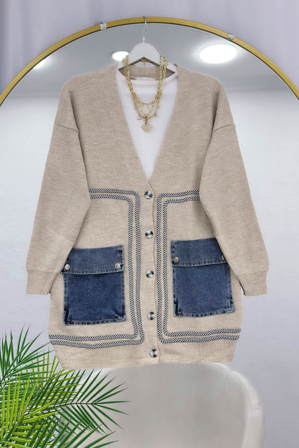 KOT CEPLİ TRİKO HIRKA