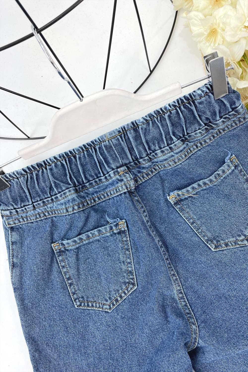 BELİ LASTİK YIRTIK JEAN