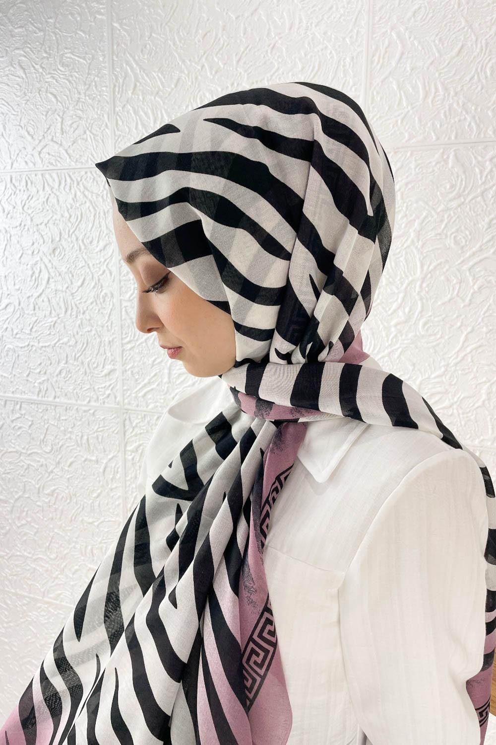 RENKLİ ZEBRA PAMUK ŞAL