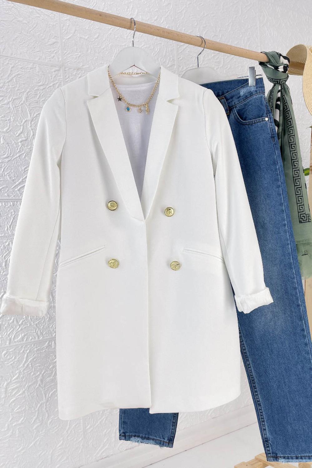 GOLD DÜĞMELİ BLAZER CEKET