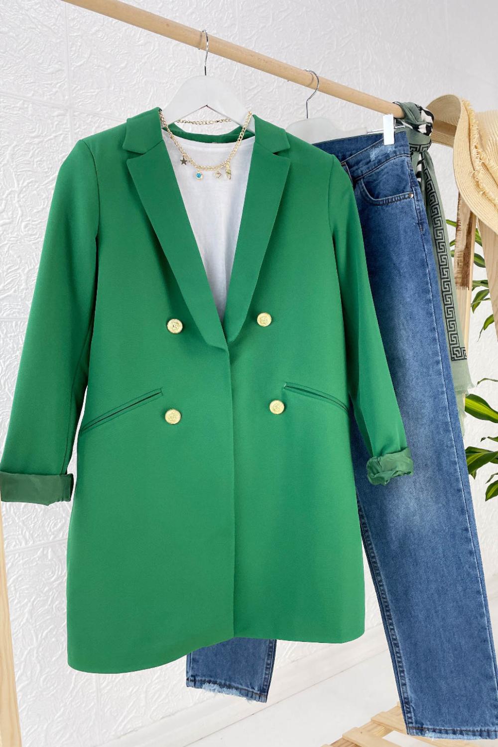 GOLD DÜĞMELİ BLAZER CEKET