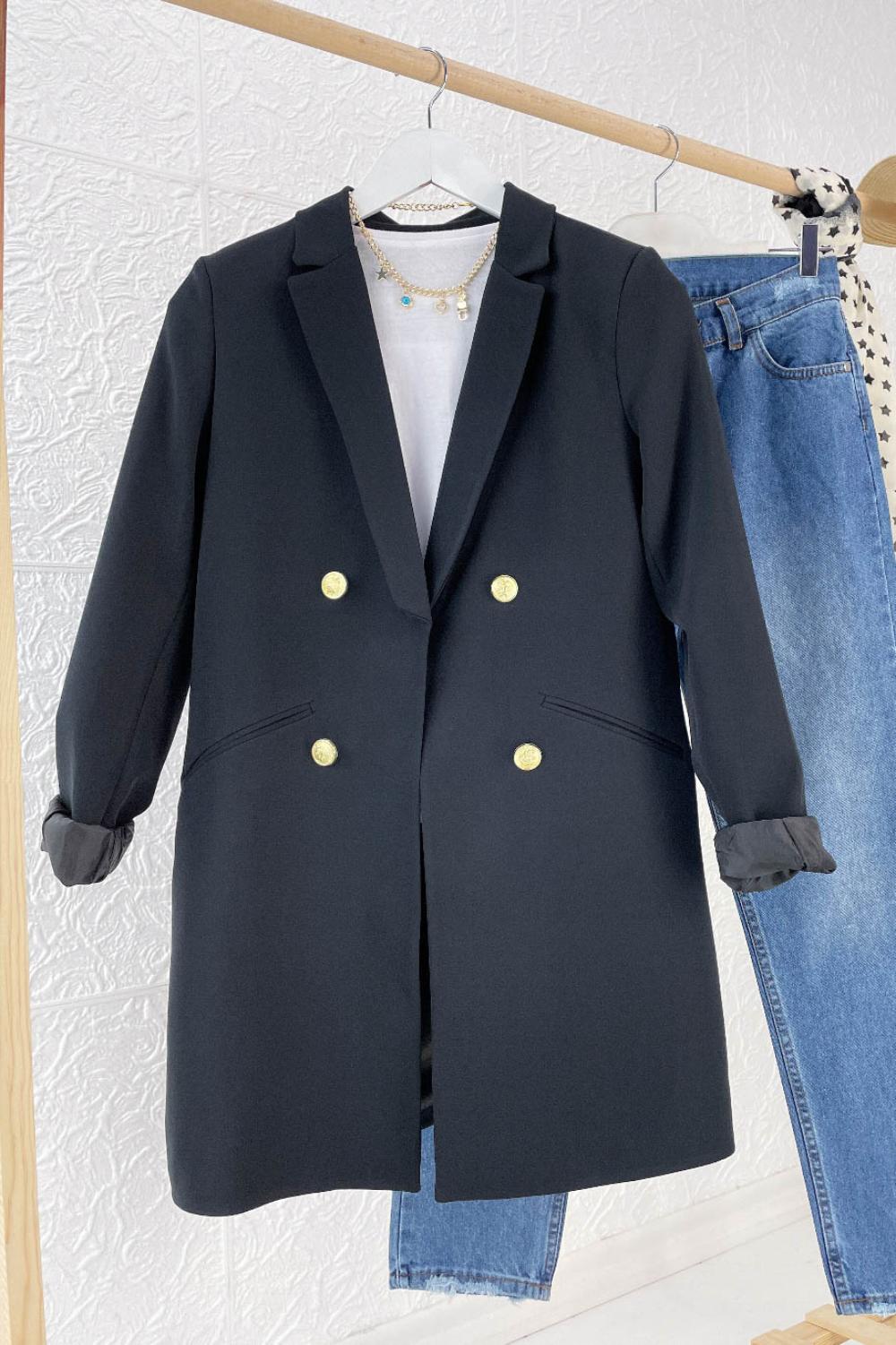 GOLD DÜĞMELİ BLAZER CEKET