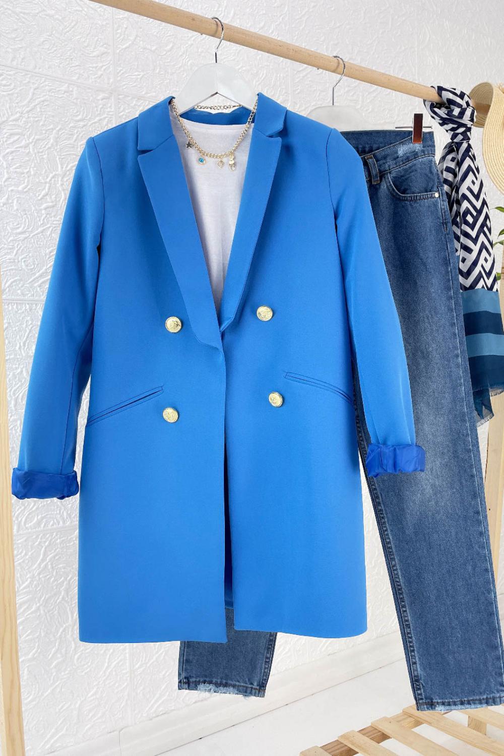 GOLD DÜĞMELİ BLAZER CEKET