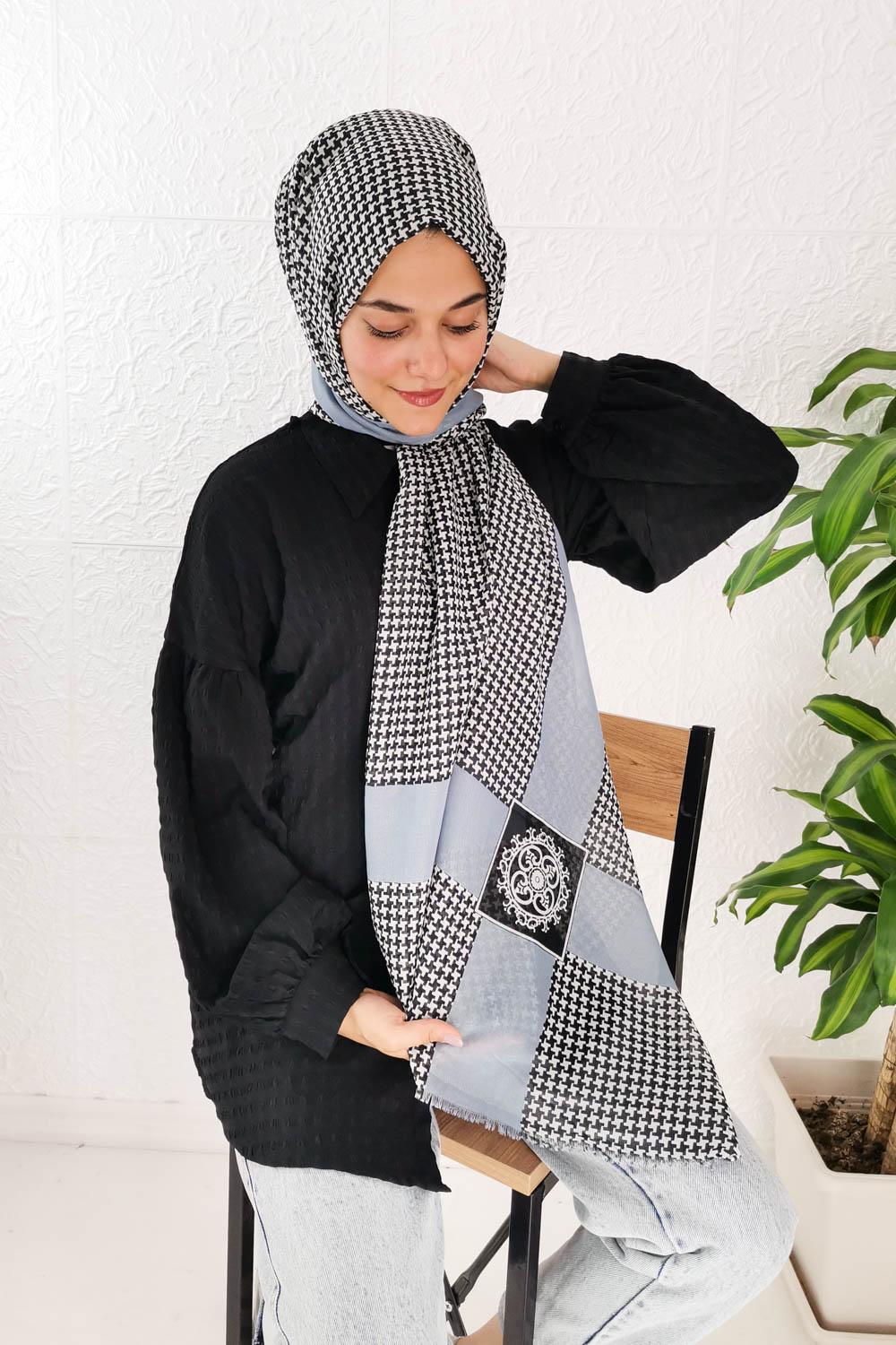 RENKLİ KAZAYAĞI PAMUK ŞAL