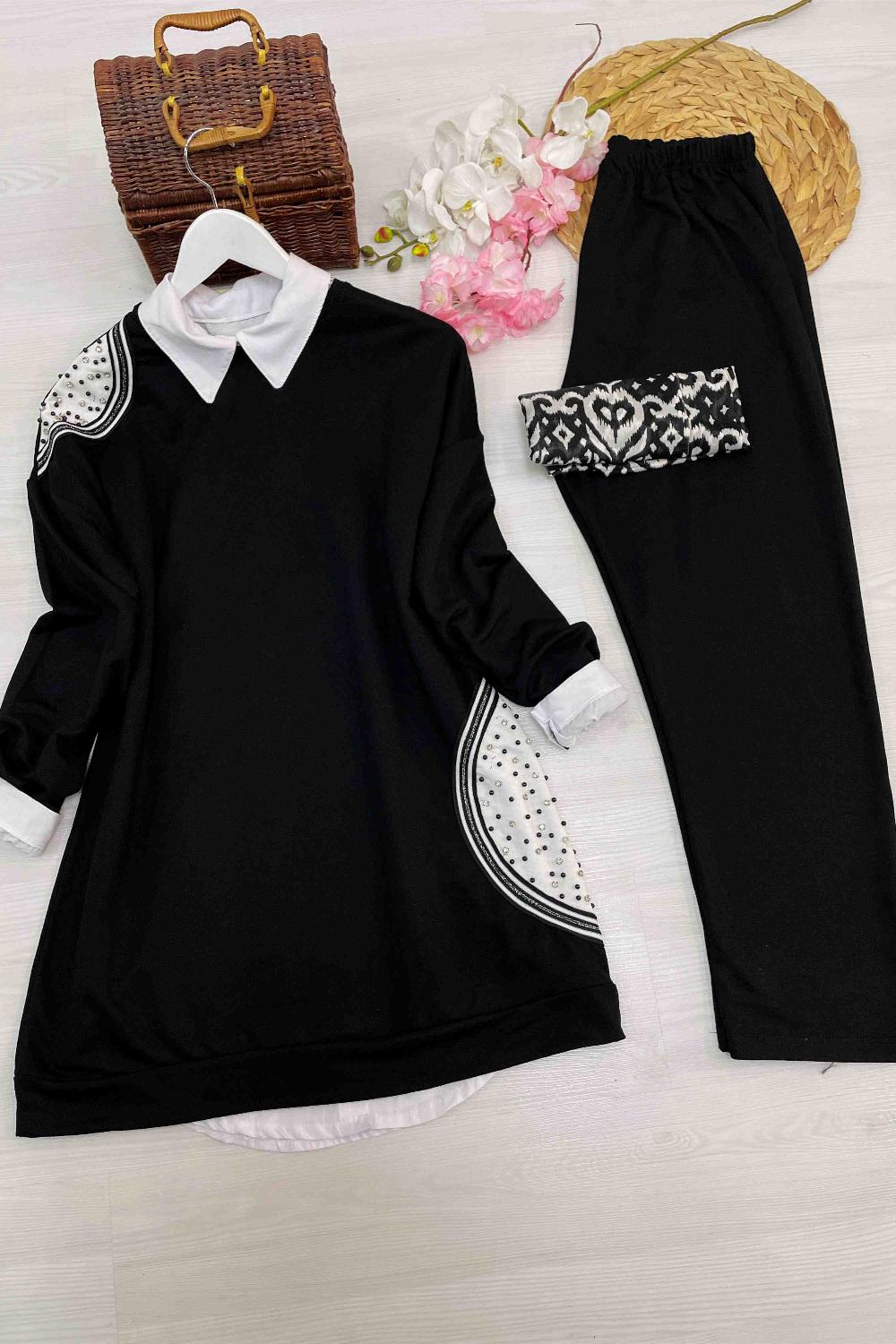 OMUZU  TAŞ DETAYLI TAKIM