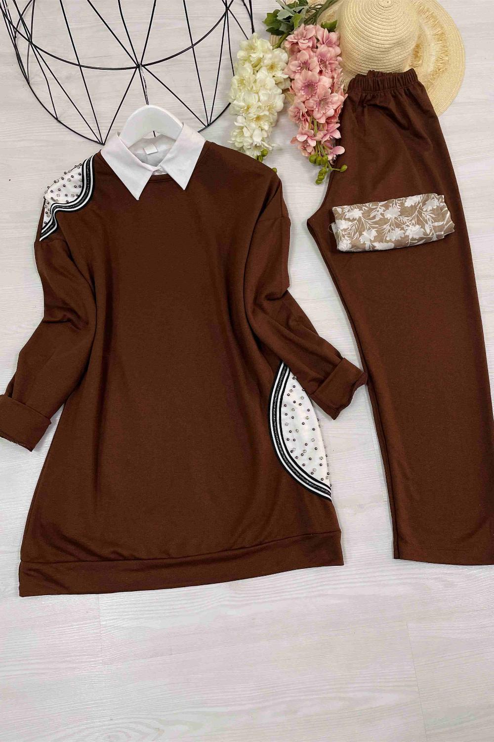 OMUZU  TAŞ DETAYLI TAKIM