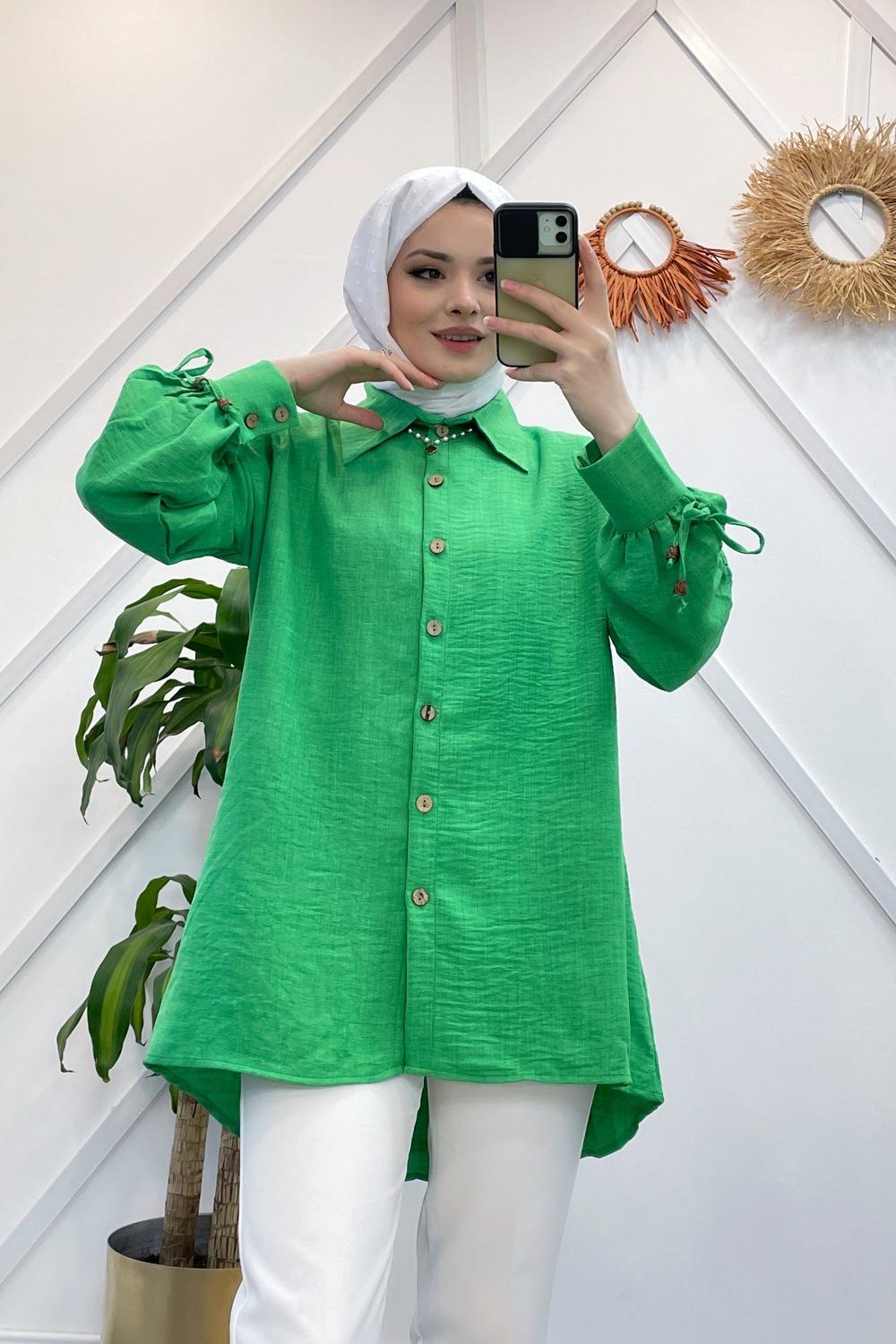 KOLU BÜZGÜLÜ AEROBİN GÖMLEK