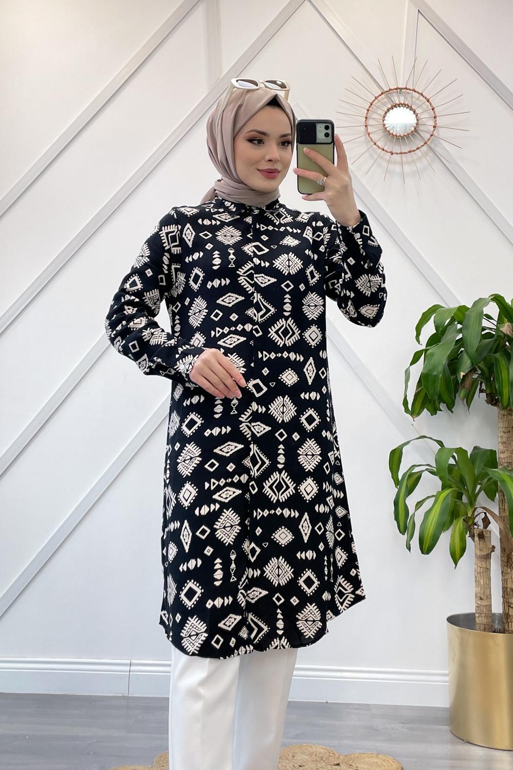 BOHEM DESEN VİSKON GÖMLEK