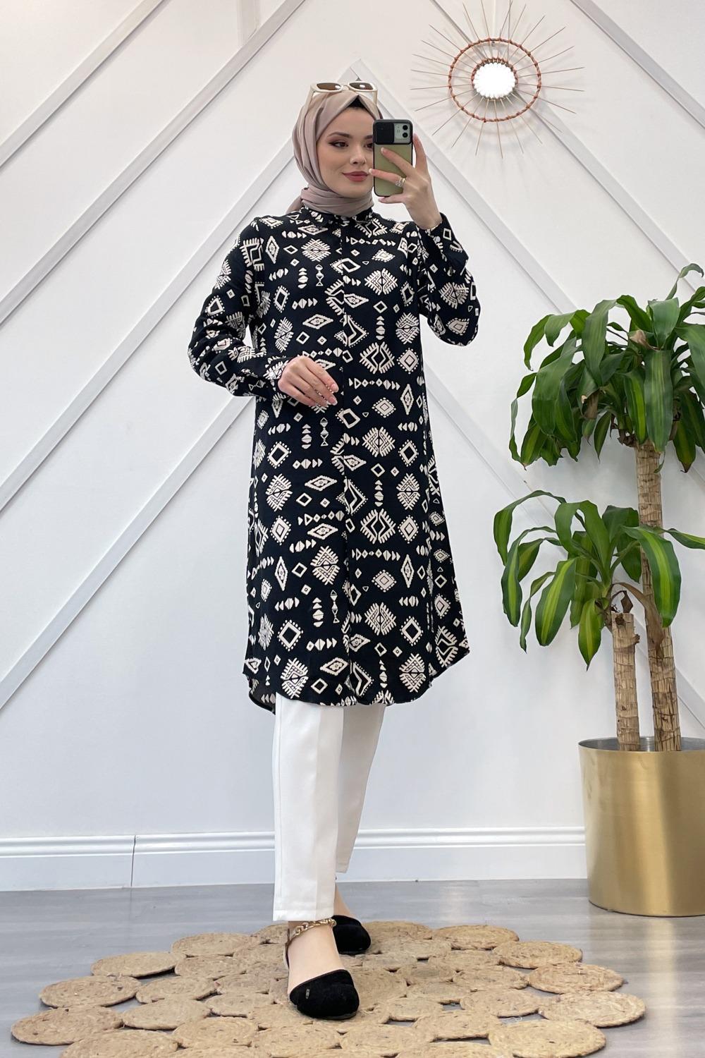 BOHEM DESEN VİSKON GÖMLEK