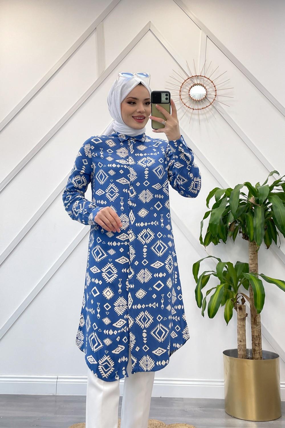 BOHEM DESEN VİSKON GÖMLEK