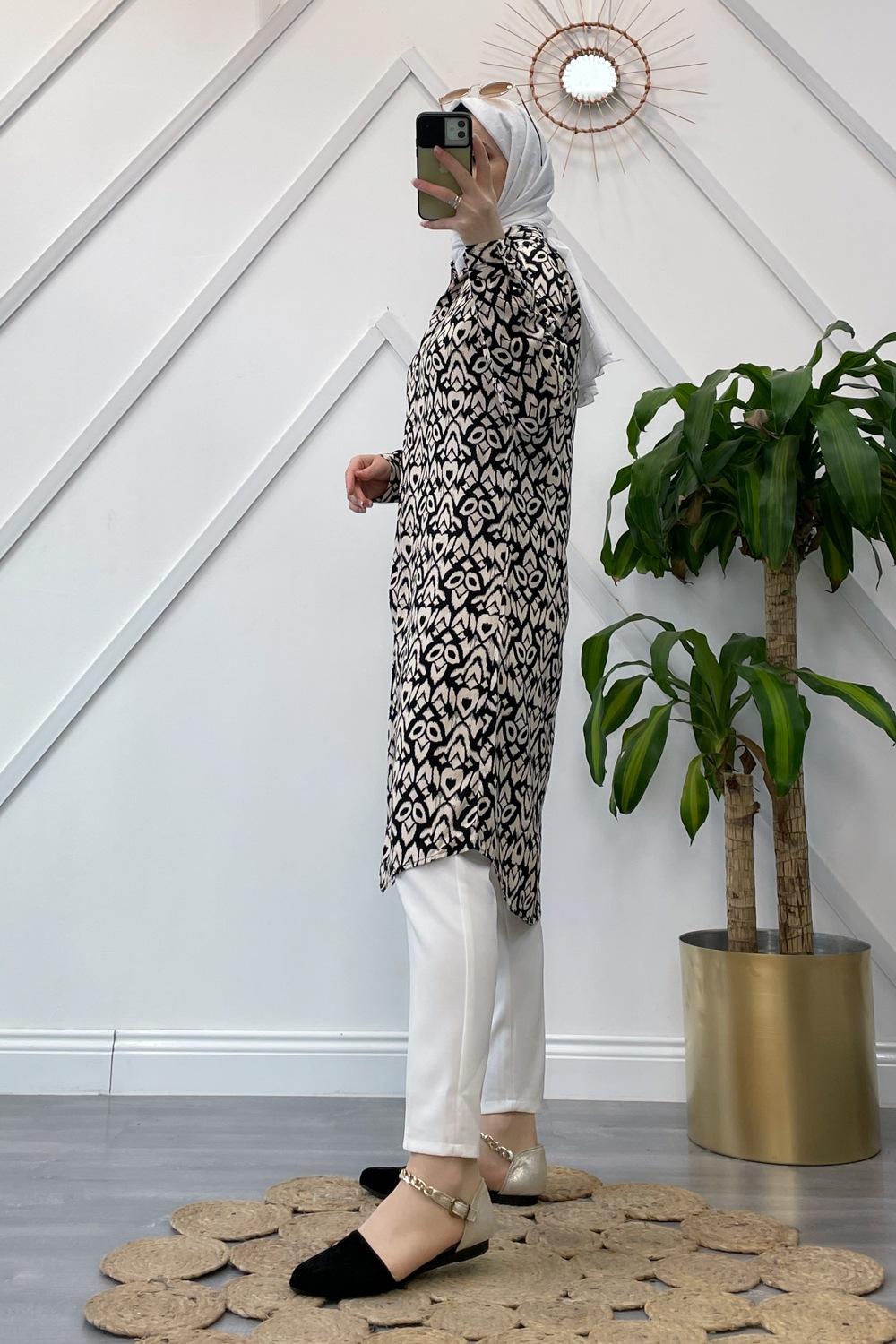 ŞAL DESEN VİSKON GÖMLEK