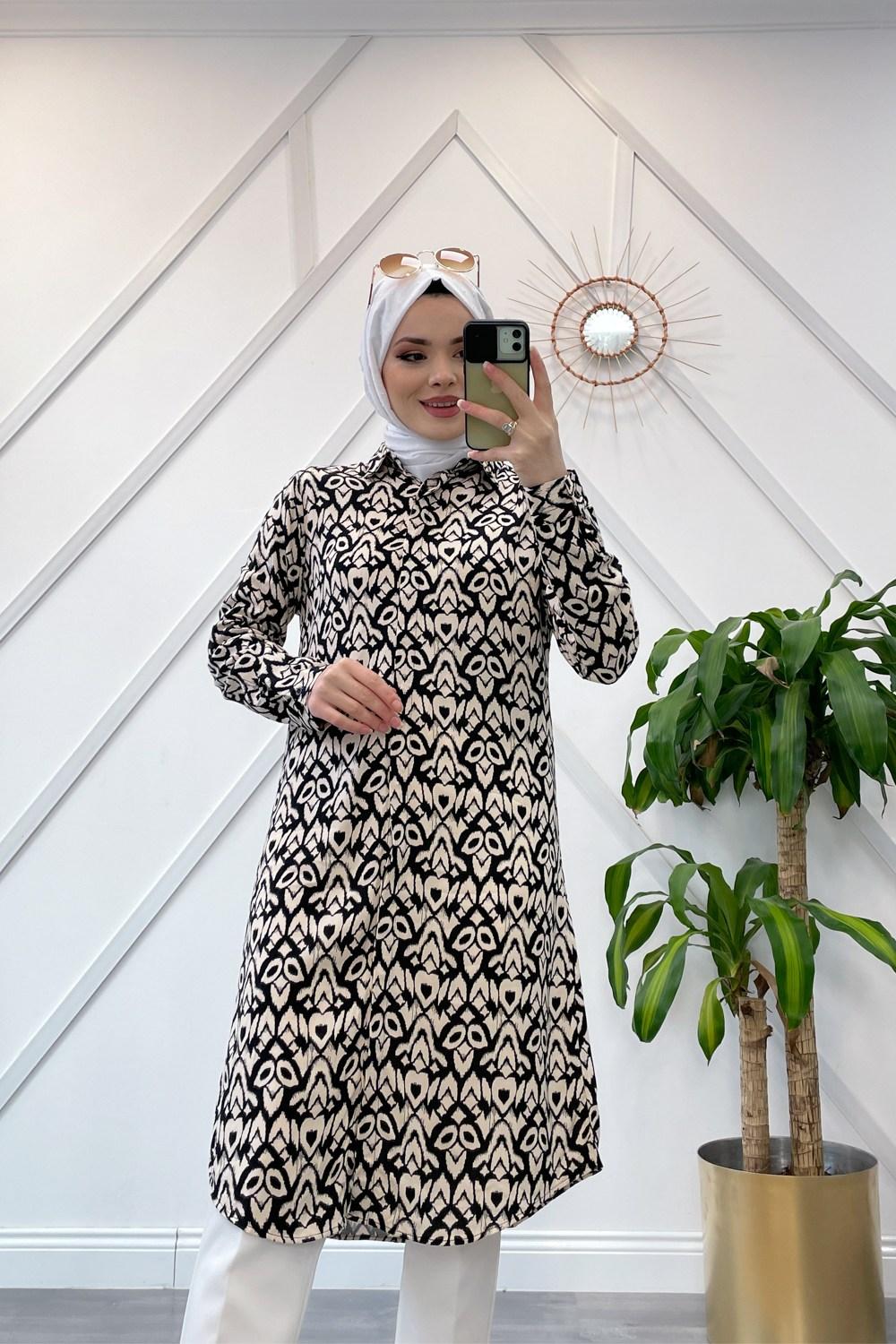 ŞAL DESEN VİSKON GÖMLEK