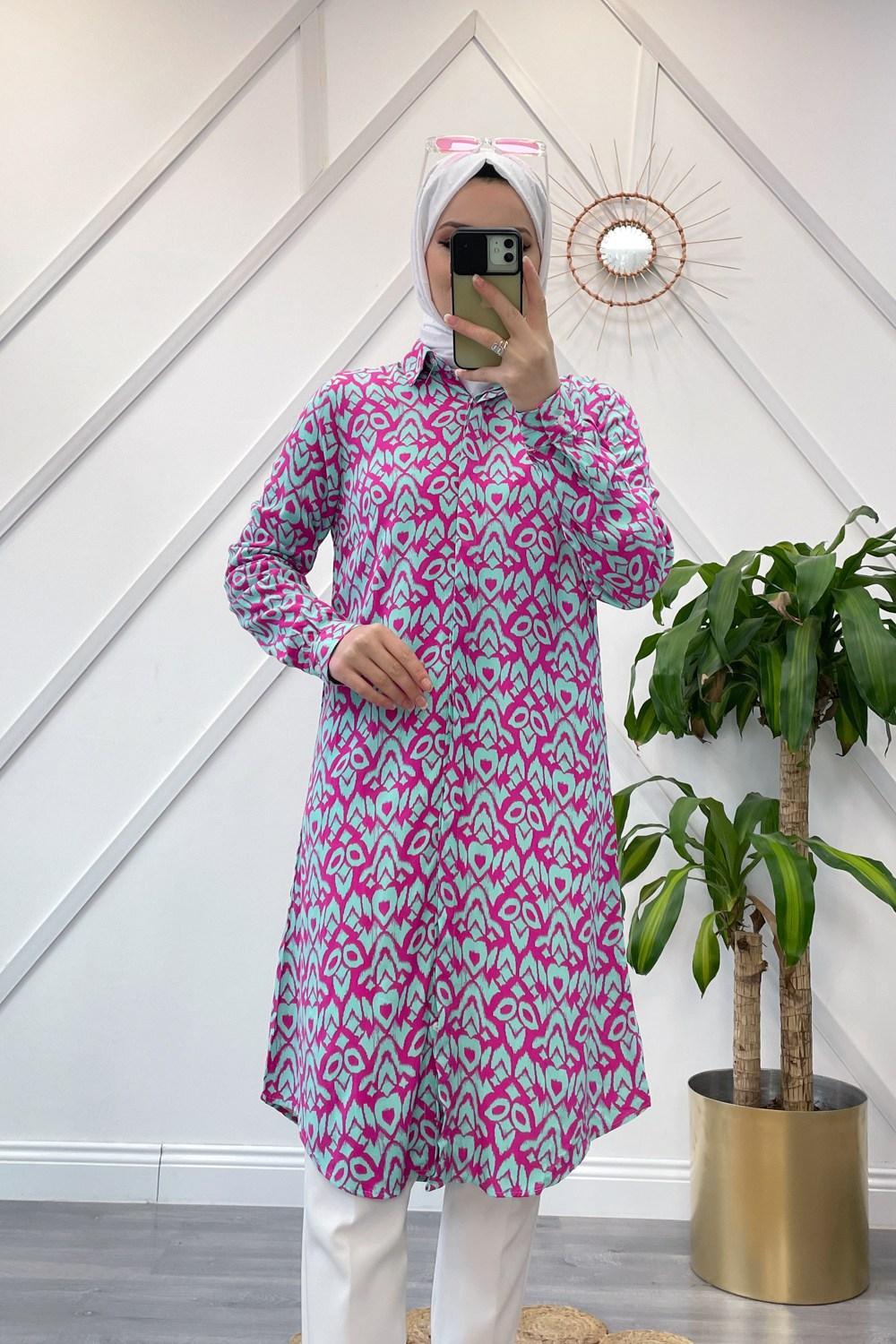 ŞAL DESEN VİSKON GÖMLEK