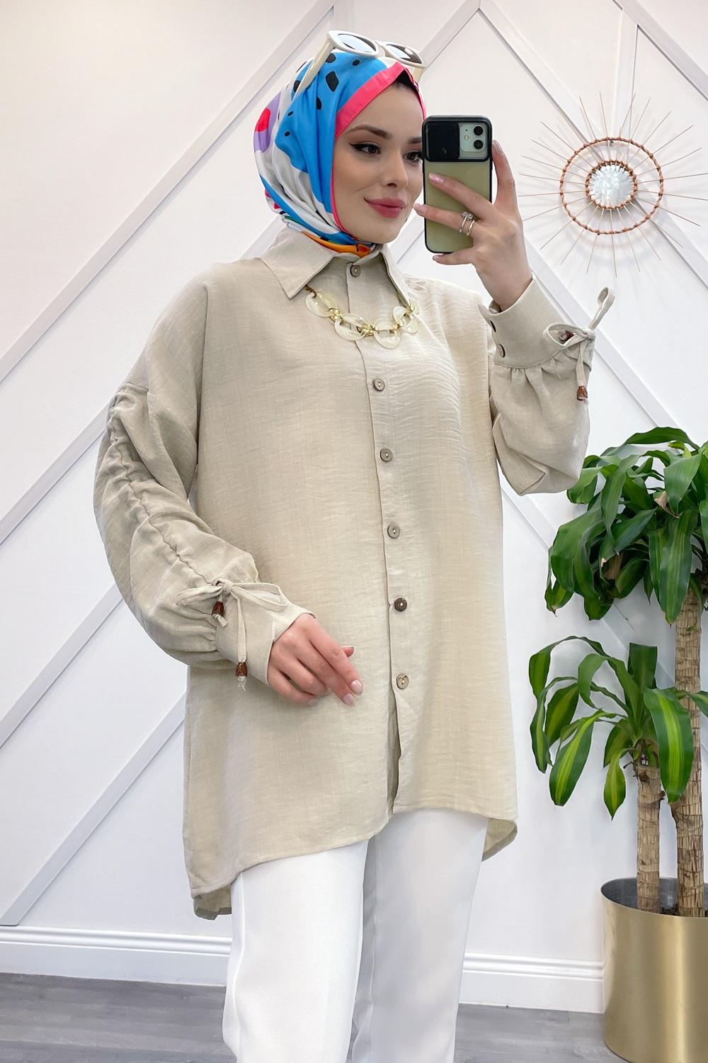 KOLU BÜZGÜLÜ AEROBİN GÖMLEK