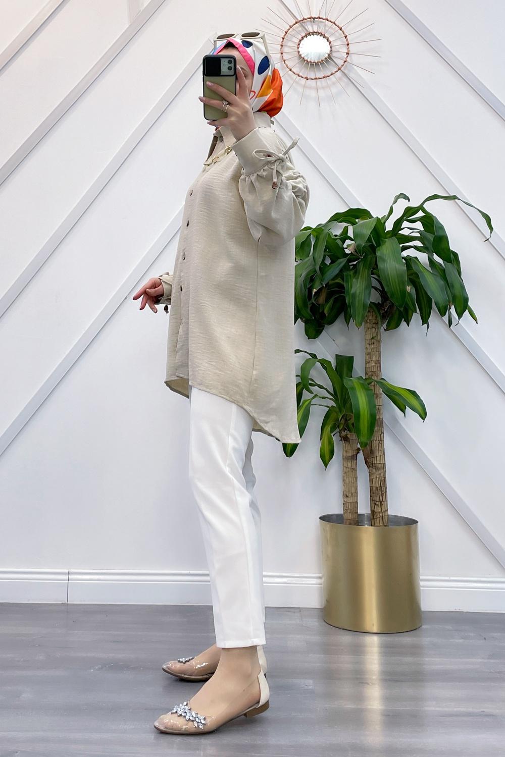 KOLU BÜZGÜLÜ AEROBİN GÖMLEK