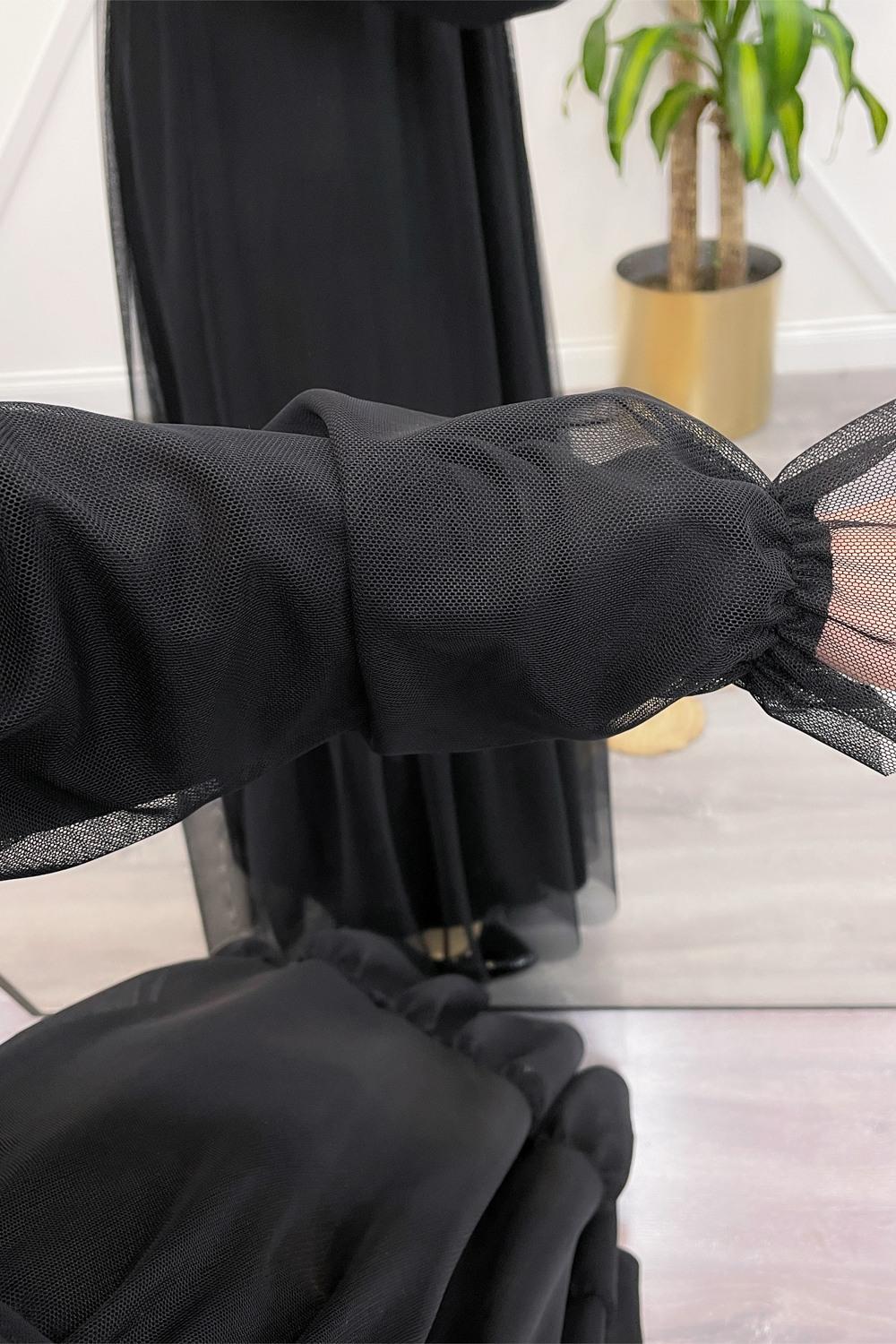 KEMERLİ TÜL ELBİSE