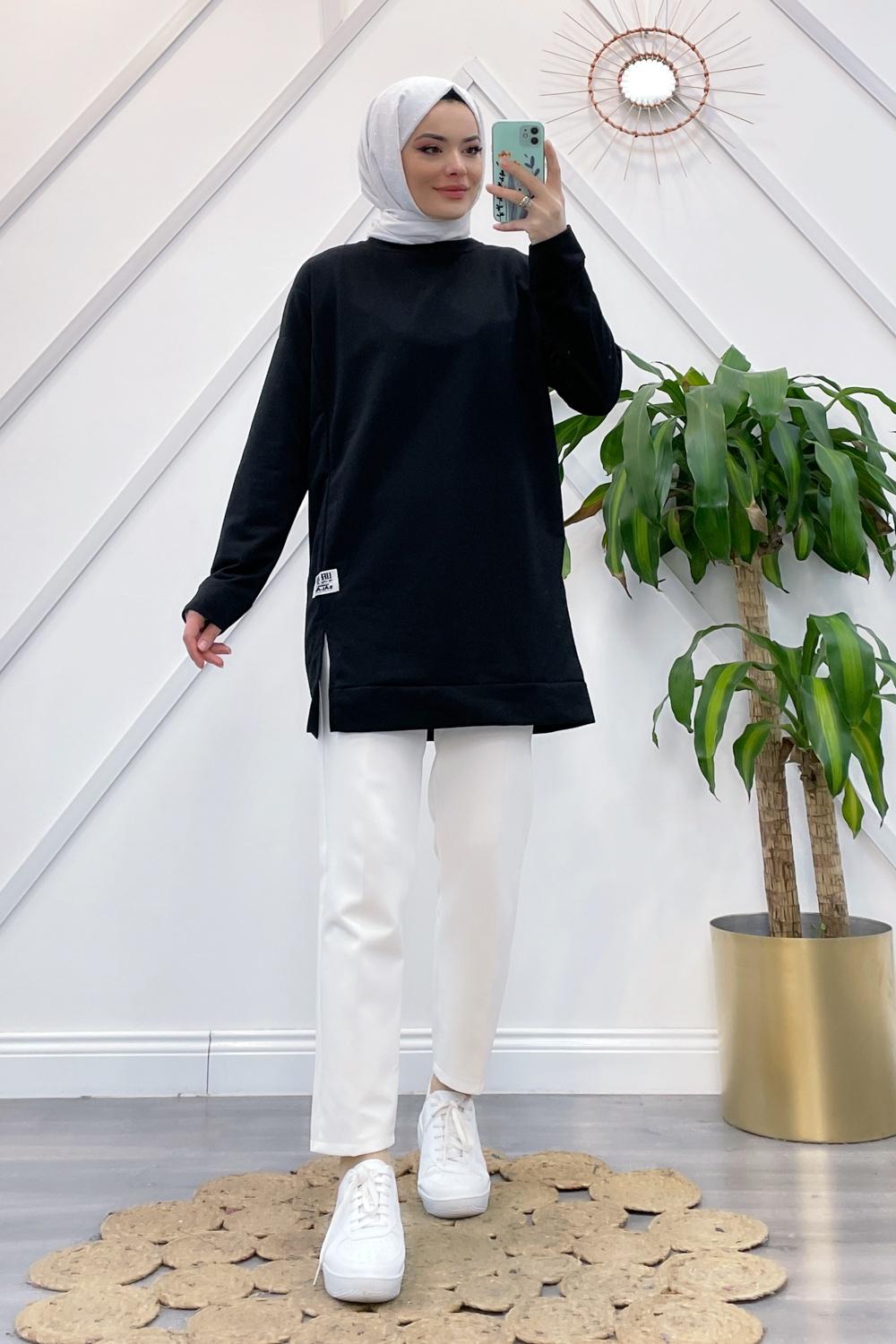 YIRTMAÇLI BASİC SWEAT