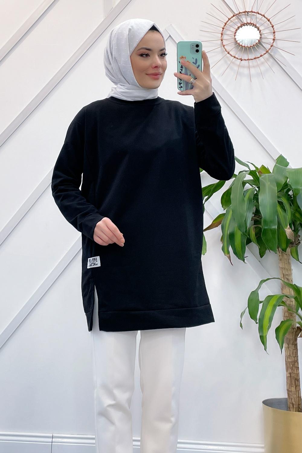 YIRTMAÇLI BASİC SWEAT