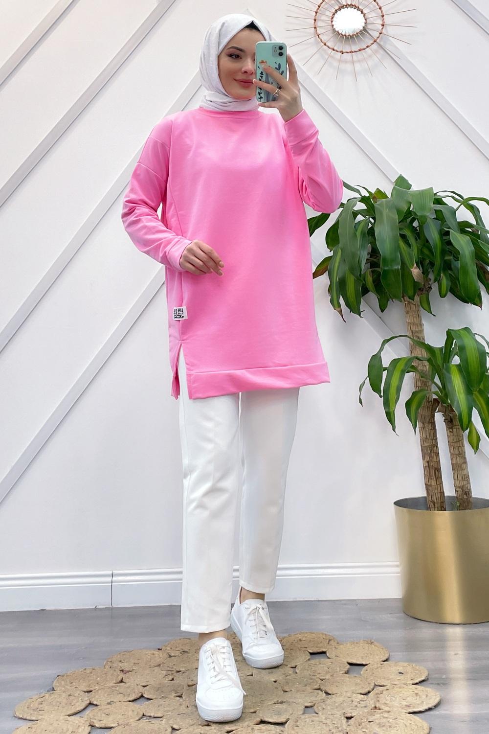 YIRTMAÇLI BASİC SWEAT