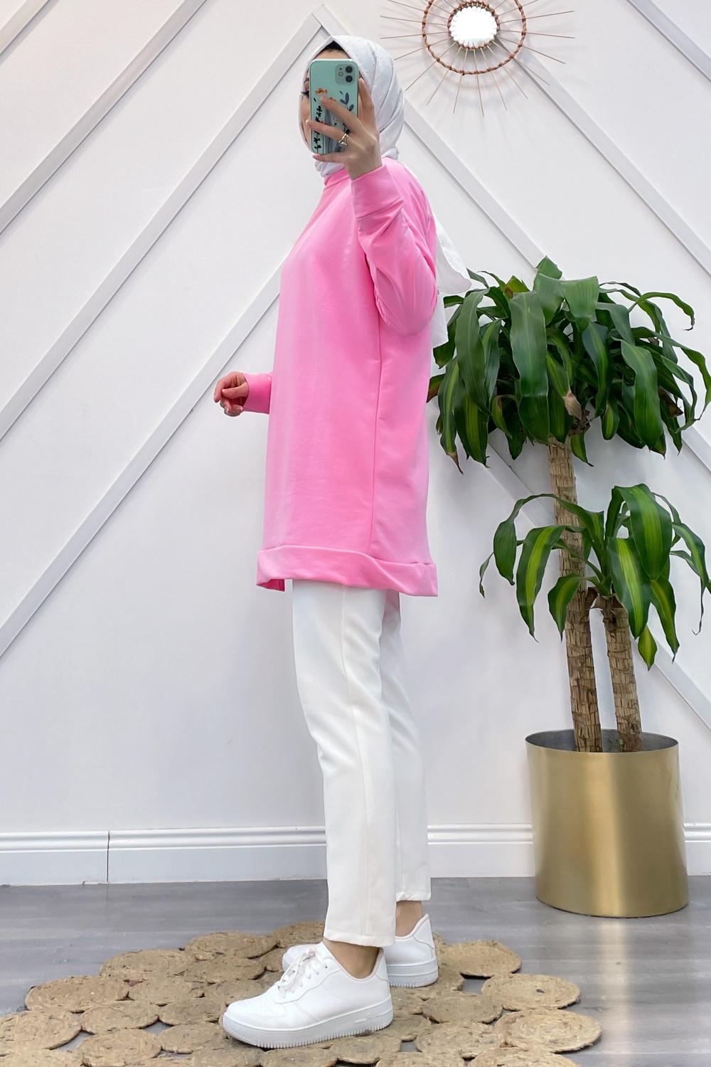 YIRTMAÇLI BASİC SWEAT