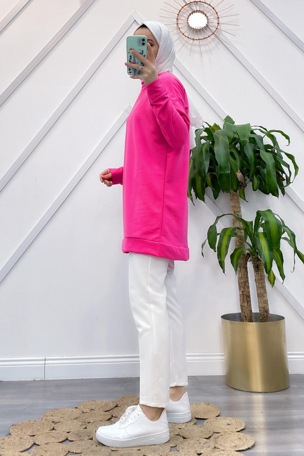 YIRTMAÇLI BASİC SWEAT